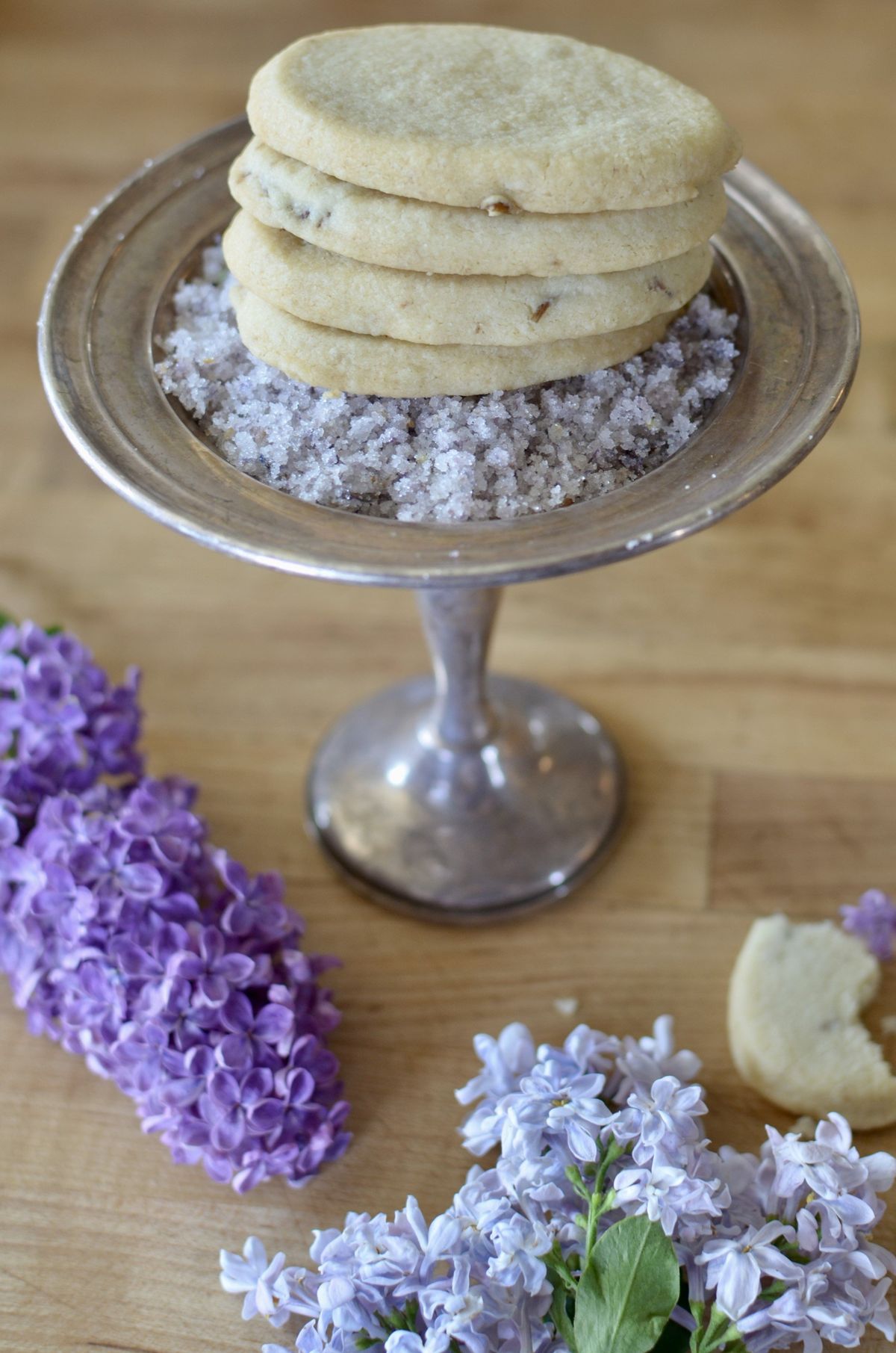 Capture the scent of lilac blossoms in these buttery, not-too-sweet shortbread cookies.  (Ricky Webster)