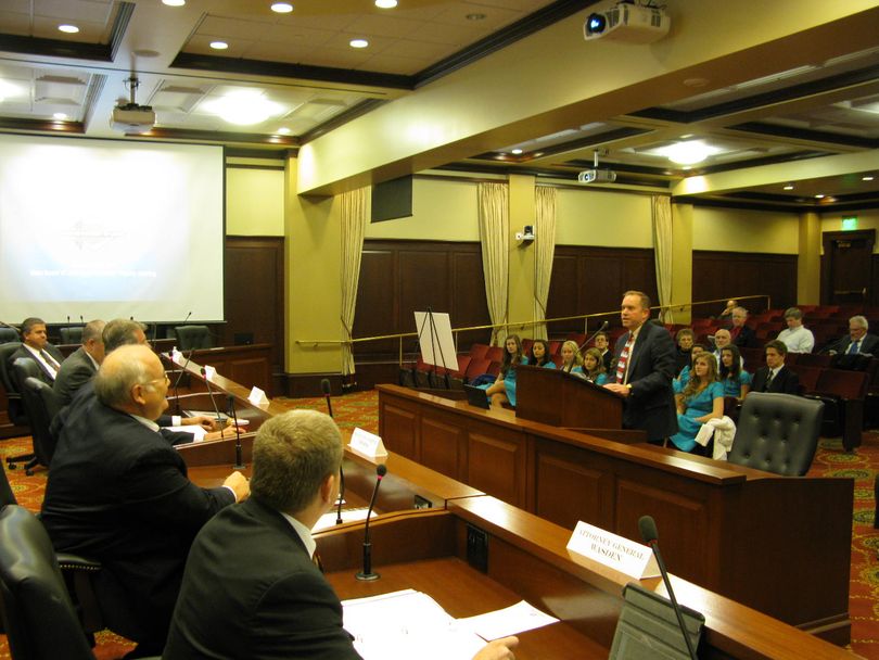 Idaho state Land Board meets on Tuesday morning, hears from state Lands Director Tom Schultz (Betsy Russell)