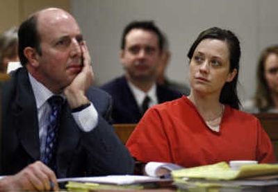 
Mechele Linehan, her attorney Kevin Fitzgerald, left, and her husband Colin Linehan, center background, listen during Mechele Linehan's sentencing hearing in Anchorage, Alaska, on Friday for the murder of Kent Leppink. Associated Press
 (Associated Press / The Spokesman-Review)