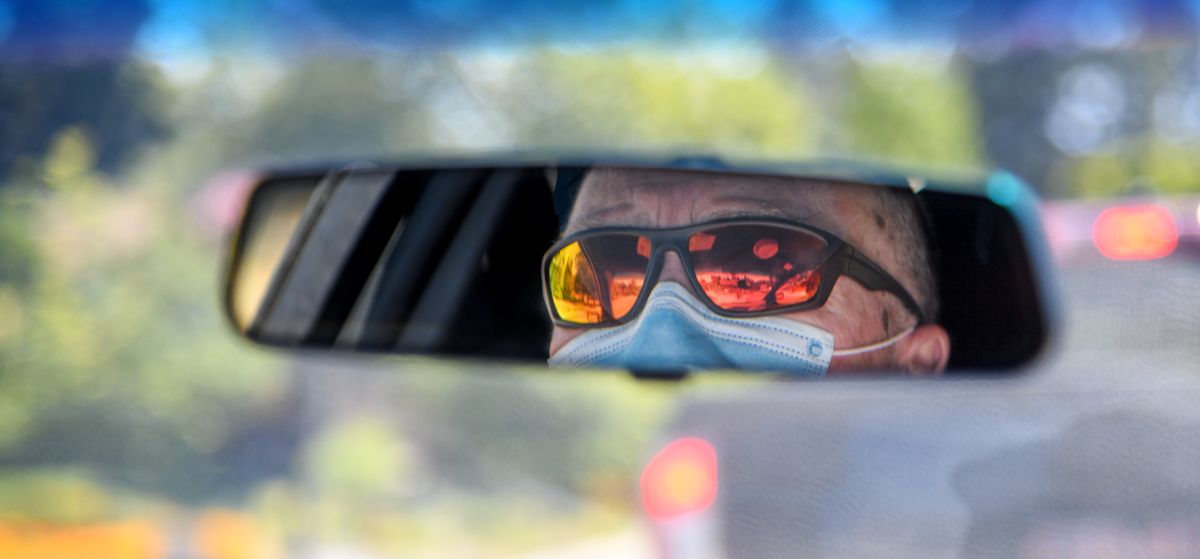 Spokane C.O.P.S. volunteer Doug McQuire drives around the South Hill keeping an eye out for garbage, abandoned vehicles, drug deals and other public disturbances, Wednesday, Aug. 5, 2020.  (DAN PELLE/THE SPOKESMAN-REVIEW)