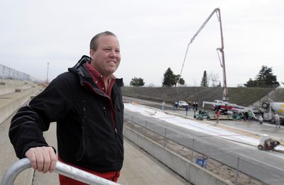 General manager Jay Livingston oversees the major changes to Spokane County Raceway.  (Jesse Tinsley / The Spokesman-Review)