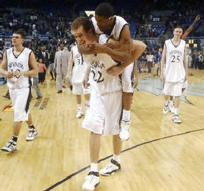 
Forward Nick Fazekas (22) has carried the 24th-ranked Wolf Pack this season. 
 (Associated Press / The Spokesman-Review)