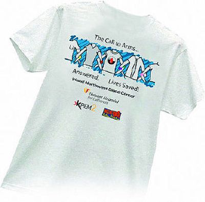 
To encourage blood donations during the warm- weather months, the INBC offers to put this shirt on your back. 
 (The Spokesman-Review)