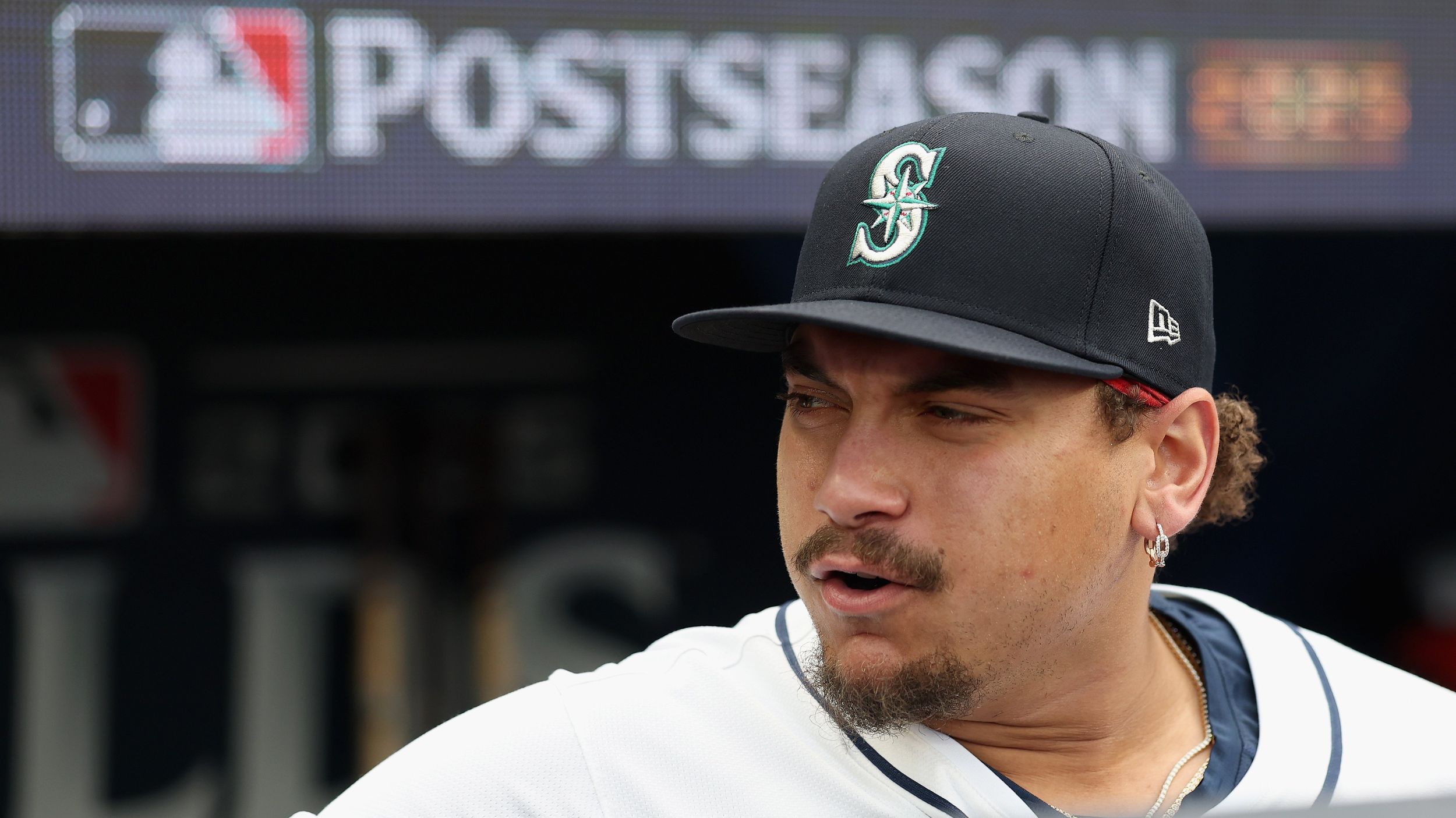 Josh Naylor, whose wife is due with couple's first child, away from Mariners