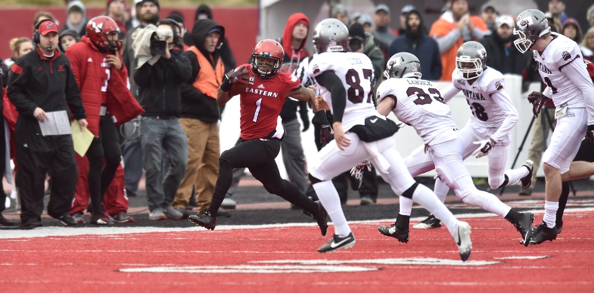 Versatile Shaq Hill is one of EWU’s top receivers and will retain kick return duties after averaging 22.8 yards per return last season. (File)