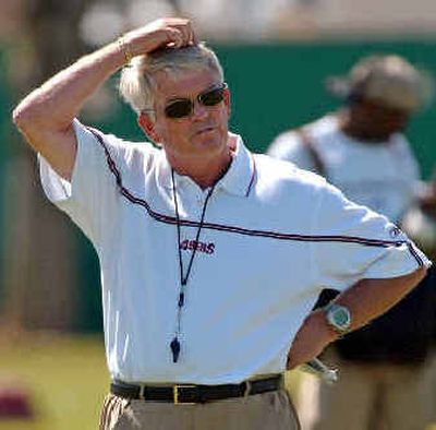 San Francisco 49ers head coach Dennis Erickson was a little more hands off with his team last year.
(Associated Press / The Spokesman-Review)