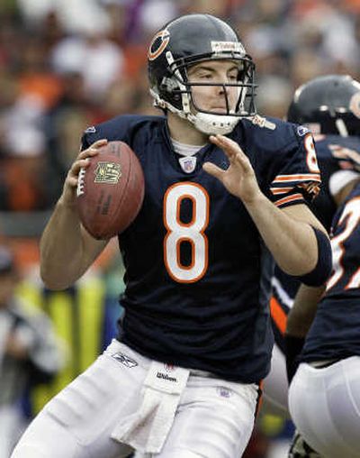 
Associated Press Bears quarterback Rex Grossman with be the starter today.
 (Associated Press / The Spokesman-Review)