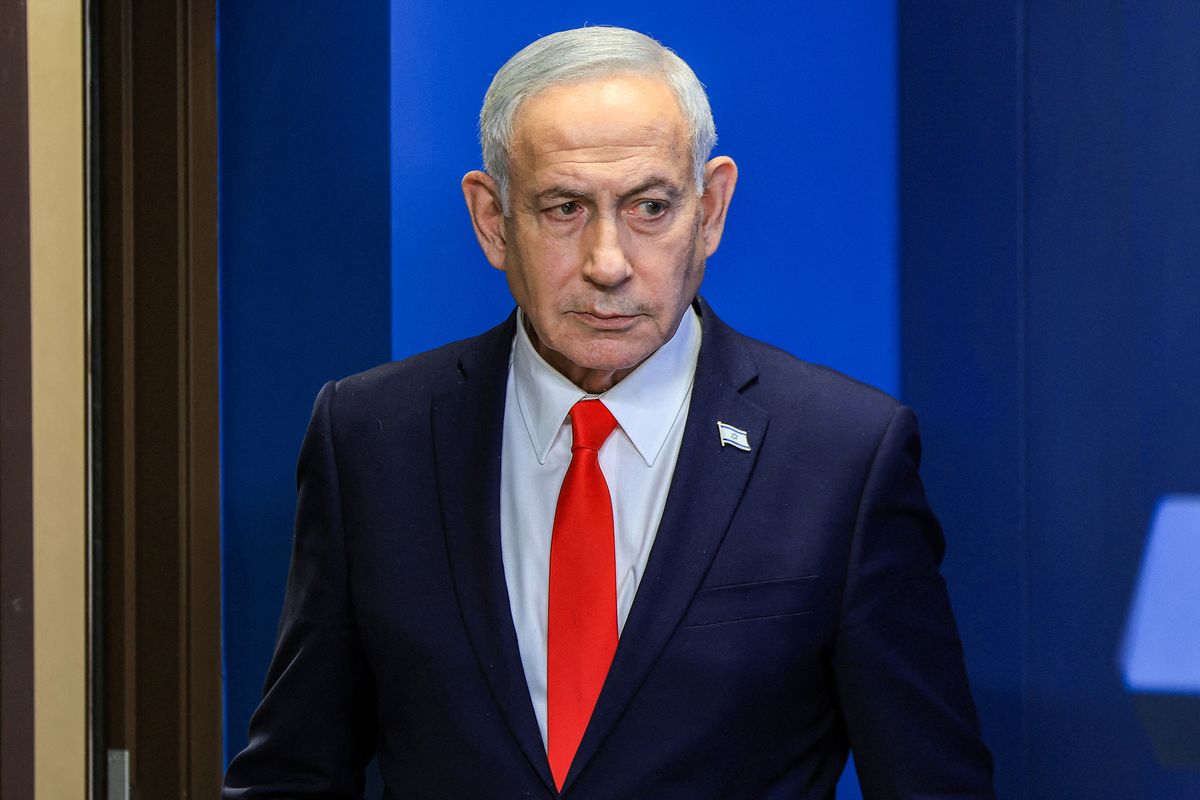 Israeli Prime Minister Benjamin Netanyahu gives a news conference in Jerusalem on June 15.  (RONEN ZVULUN/AFP/Getty Images North America/TNS)