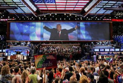 
The Rev. Al Sharpton speaks to delegates during the Democratic National Convention at the FleetCenter in Boston on Wednesday.
 (Associated Press / The Spokesman-Review)