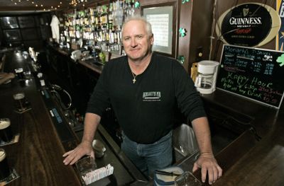 Morgan Cavanaugh, 50, owner of Moriarty’s Pub in Cleveland, hopes he can sell his second bar now that the bailout has passed.  (Associated Press / The Spokesman-Review)