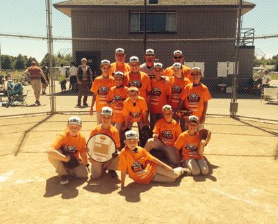 The 10U Crew Baseball Club took first place at the Best in the Northwest Tournament in Spokane, June 20-22, with a perfect 5-0 record. Pictured are, front row: Caleb Gray, Mason Muchlinski, Aaden Anderson. Second row: Nic Saunders, Kameron Pfeifer, Andrew Spackman, Warren DePew. Third row: Trey Arland, Drew Steen, Ryan Griego, Blake Sturgis, Dylan Darling. Back row: Assistant coach Jeremy Gray, head coach Mark Arland and assistant coach Dan Griego.