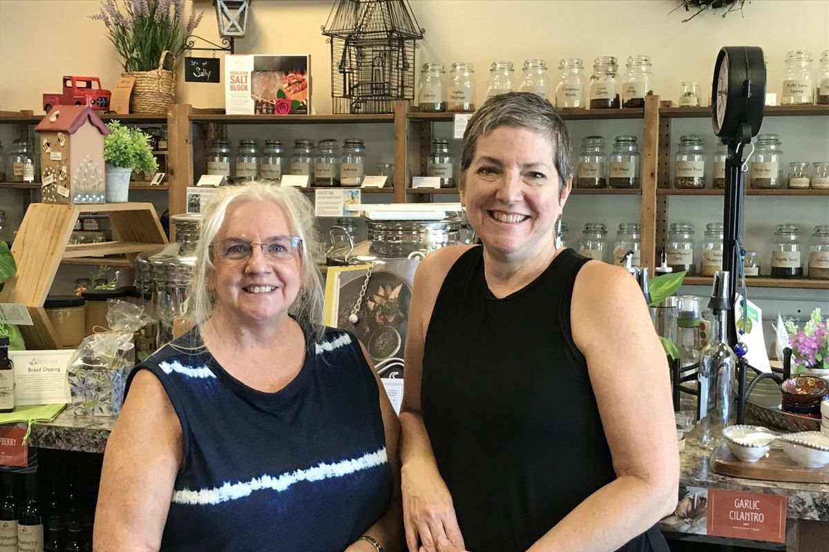 Sisters Shelly Stanley, left, and Kelly Stanley have opened Elz Tastes and Tea Market on North Sullivan Road in Spokane Valley.  (Nina Culver/For The Spokesman-Review)