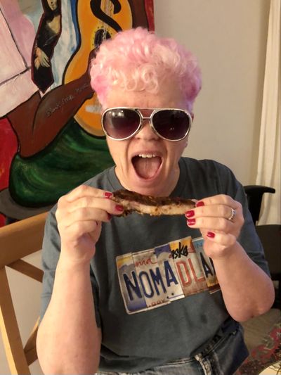 We celebrated scoring a sweet site at Yellowstone with a DIY ribs feast. (John Nelson)