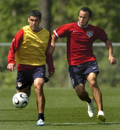 
Landon Donovan, right, and Claudio Reyna are confident as the World Cup nears. 
 (Associated Press / The Spokesman-Review)