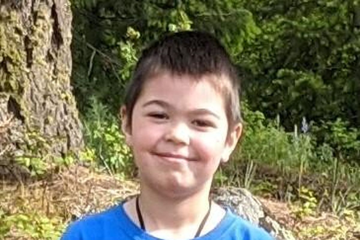 Leo Hiibel-Cloutier, 6, missing since May 31, last seen in Rathdrum, ID (Rathdrum Police Department.)