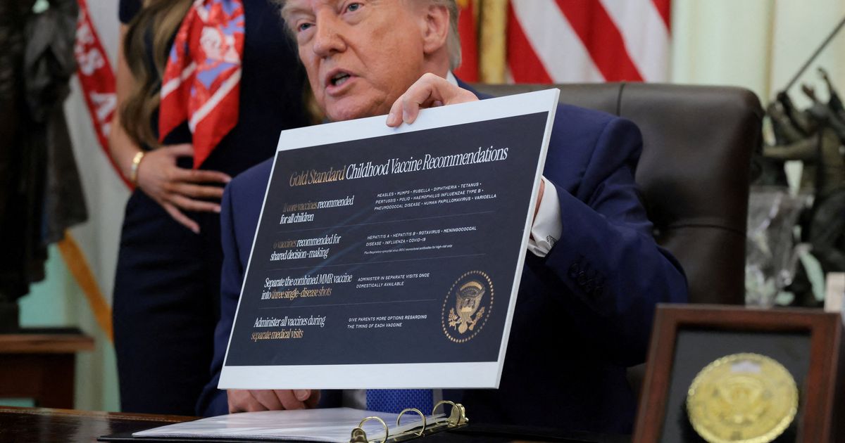 Trump order reduces U.S. vaccine schedule, seeks to split MMR shot
