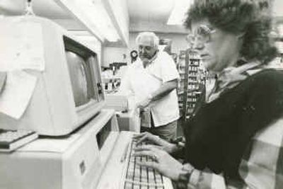 
Russell Helgeson at Shadle Park Pharmacy in 1986. Helgeson died Feb. 1 at age 75.
 (File/ / The Spokesman-Review)