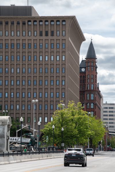 The Thomas S. Foley United States Courthouse in downtown Spokane as seen on May 21, 2019.  (JESSE TINSLEY/THE SPOKESMAN-REVIEW)