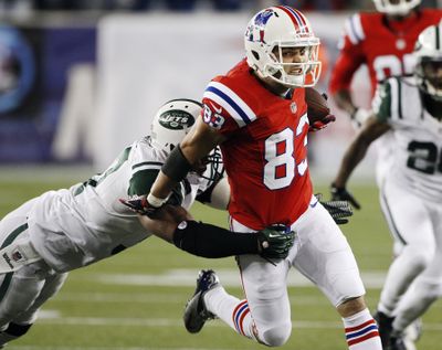 New England Patriots wide receiver Wes Welker has 66 receptions this season. (Associated Press)