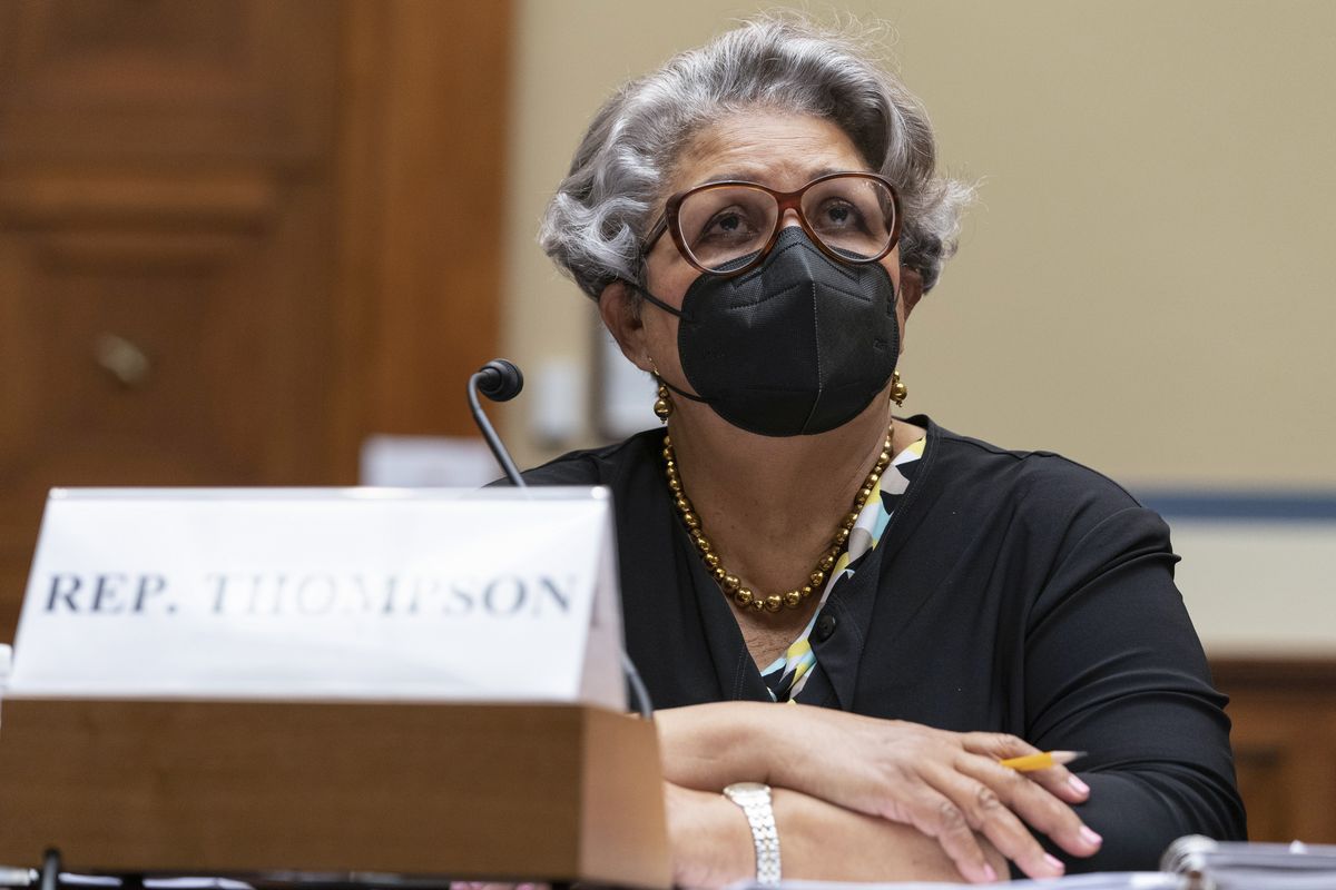 Texas State Democratic Rep. Senfronia Thompson attends a House Committee on Oversight and Reform hearing about voting rights in Texas, Thursday, July 29, 2021, on Capitol Hill in Washington.  (Jacquelyn Martin)