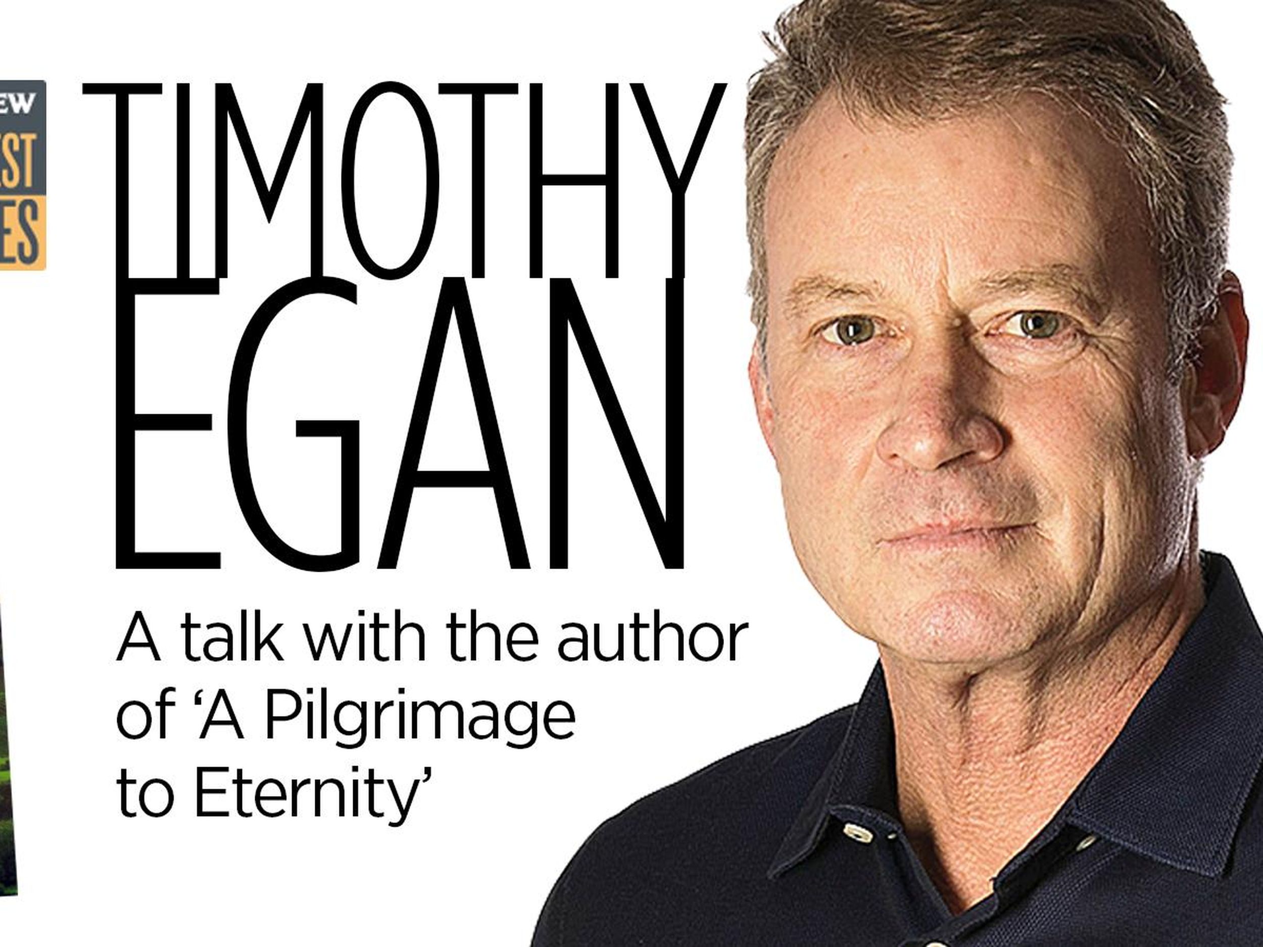 Award-winning author Timothy Egan to speak Oct. 19 at Friends of
