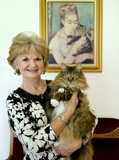 Niki Anderson’s latest book on cats  has recently been released. (Colin Mulvany / The Spokesman-Review)