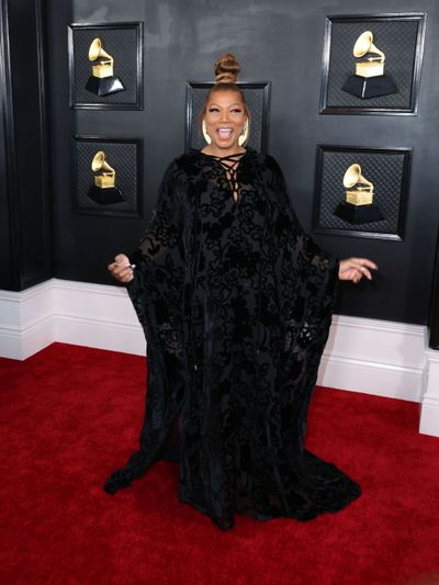 Queen Latifah arrives at the 65th Annual Grammy Awards at Crypto.com Arena on Feb. 5, 2023, in Los Angeles.    (Allen J. Schaben/Los Angeles Times/TNS)
