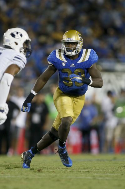 UCLA linebacker Myles Jack injured his knee in practice Tuesday. (Associated Press)