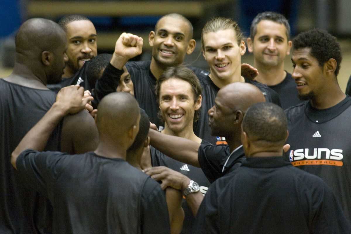 Two-time MVP Steve Nash will turn 35 in February. (Associated Press / The Spokesman-Review)