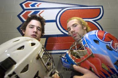 
The Spokane Chiefs have succeeded with the two-goaltender rotation of Dustin Tokarski, left, and Kevin Armstrong. 
 (Christopher Anderson / The Spokesman-Review)