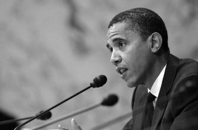 
Sen. Barack Obama, D-Ill., listens to testimony during the confirmation hearing for Deputy Secretary of State-designate John Negroponte in Washington on Tuesday. 
 (Associated Press / The Spokesman-Review)