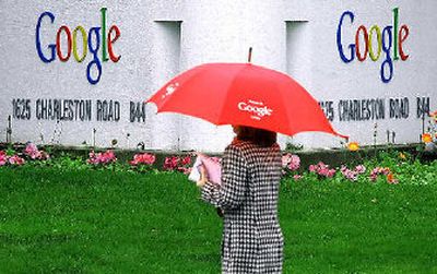 
A woman walks past a street sign for Google in Mountain View, Calif.
 (Associated Press / The Spokesman-Review)