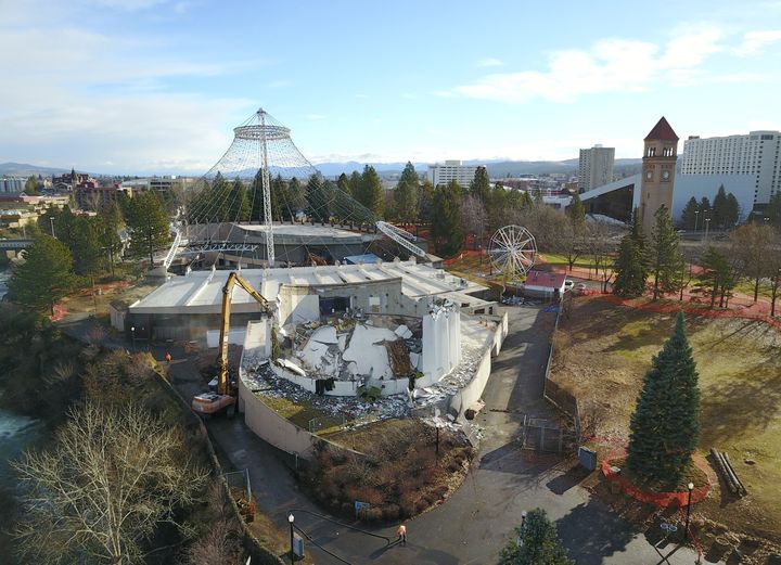 IMAX demolition in Riverfront Park Jan. 29, 2018 The SpokesmanReview