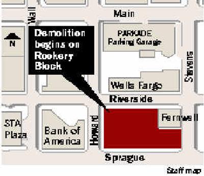 Rookery Block buildings falling to wrecking ball | The Spokesman-Review