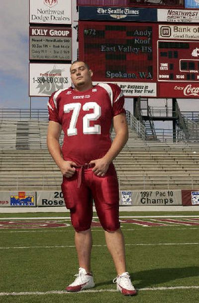 
 Spokane Valley athlete Andy Roof now plays for the Washington State University football team. 
 (Photo courtesy of Washington State University / The Spokesman-Review)