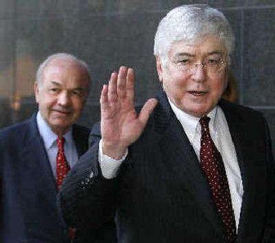 
Attorney Mike Ramsey with his client, Enron founder Ken Lay.  
 (Associated Press / The Spokesman-Review)