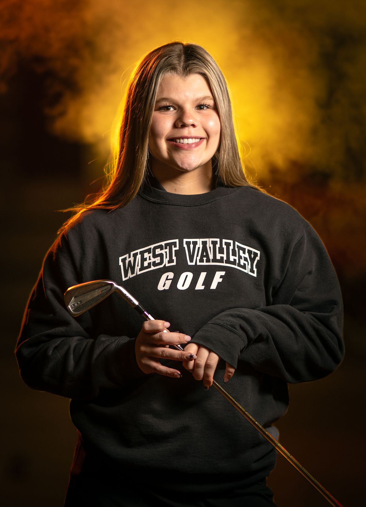 West Valley golfer Melia Cerenzia hopes to add a second state title to her high school resume before heading to WSU to continue her academic, athletic pursuits.  (Colin Mulvany/The Spokesman-Review)