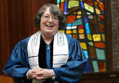 
Rabbi Sally J. Priesand speaks last earlier this month  at the Monmouth Reform Temple in Tinton Falls, N.J. Priesand, 59, the country's first female rabbi, will retire on July 1 after more than three decades as a congregational leader. 
 (Associated Press / The Spokesman-Review)