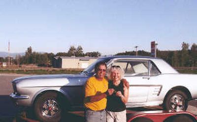 
Rathdrum Lion's president Larry Quimby presents the keys to a 1966 Mustang to raffle winner Sandra Velee from Sandpoint. Photo provided by Rathdrum Lion's Club
 (Photo provided by Rathdrum Lion's Club / The Spokesman-Review)