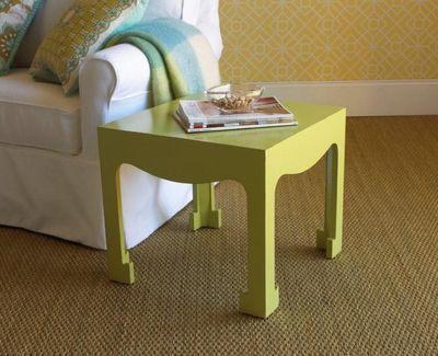This undated photo provided by Room Service Home shows the Juno table. The appropriate side table can add a splash of color or whimsy to a room.  (Associated Press / The Spokesman-Review)