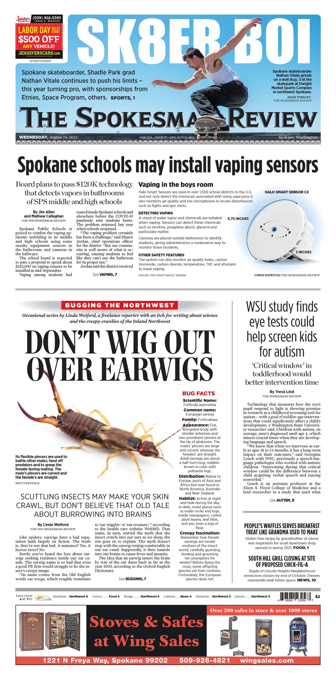 Front Page for Aug. 24, 2022 | The Spokesman-Review