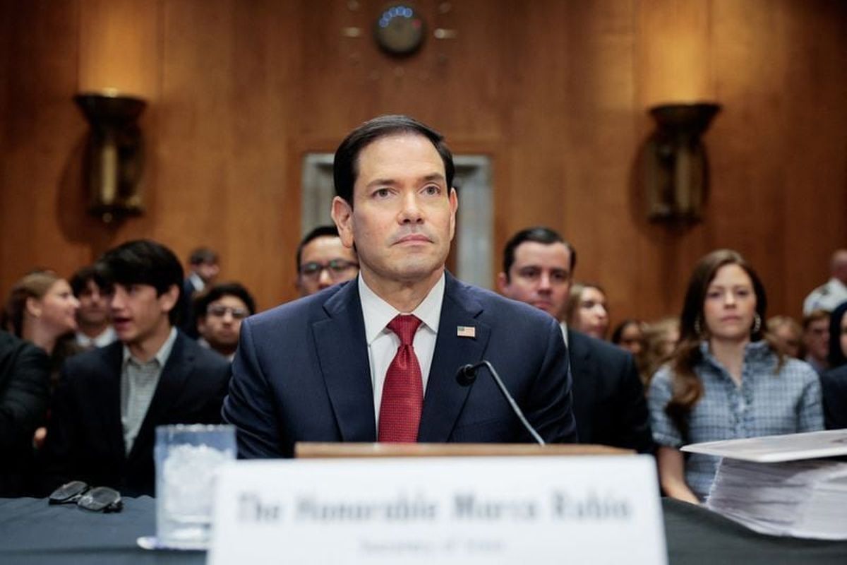 U.S. Secretary of State Marco Rubio testifies before a Senate Foreign Relations Committee hearing on President Donald Trump