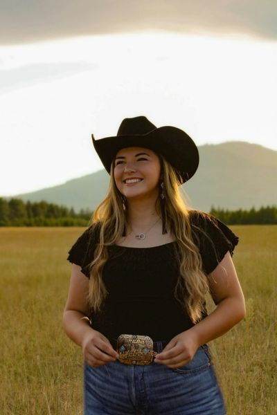 Yesenia Pilgrim found a love of horses and rodeo when placed with a family in Athol.  (Courtesy)