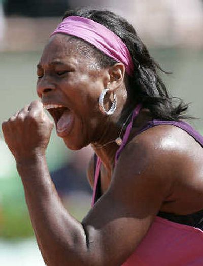 
American Serena Williams won her second-round match 6-0, 7-6. 
 (Associated Press / The Spokesman-Review)