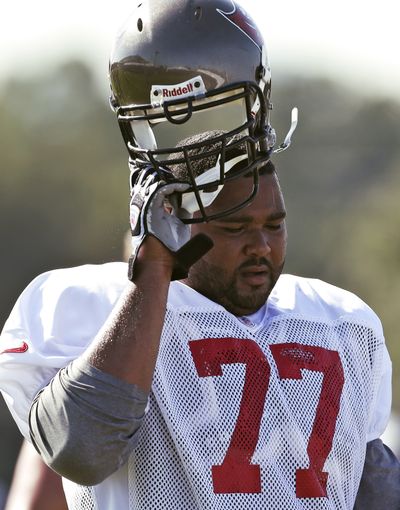 Tampa Bay’s Carl Nicks, who initially treated his MRSA infection with antibiotics, had surgery Tuesday. (Associated Press)
