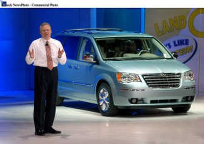 
Chrysler Group President Tom Lasorda, with the 2008 Chrysler Town & Country.  Associated Press
 (Associated Press / The Spokesman-Review)