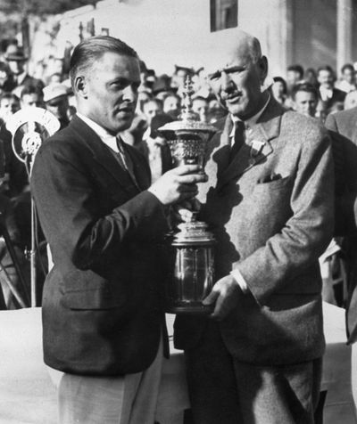 Bobby Jones’ (left) historic 1930 U.S. Amateur win took place at Merion, this week’s U.S. Open site. (Associated Press)