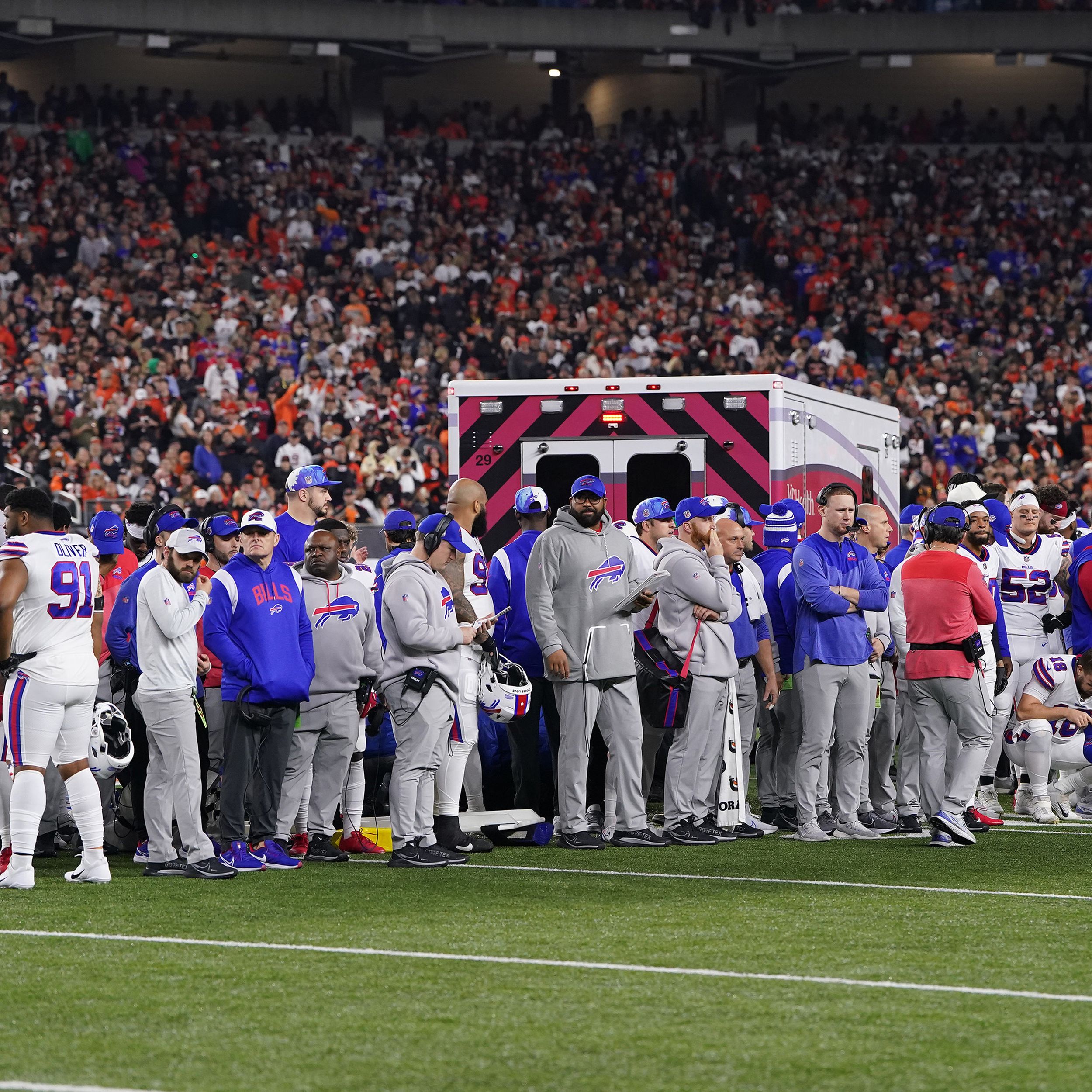 Is Damar Hamlin at the Bills game? Buffalo safety in attendance for playoff  game vs. Bengals