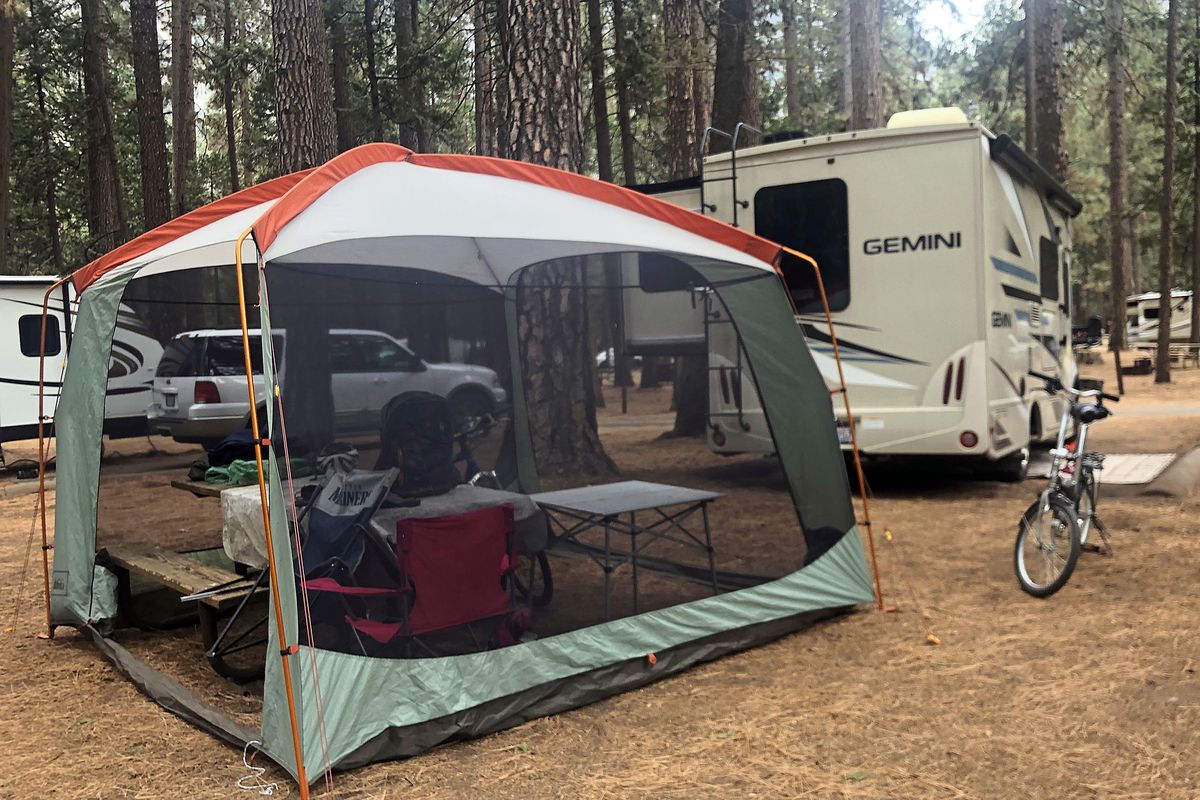 The screen house is one of our camping musts, offering a way to expand our space outdoors. (John Nelson)
