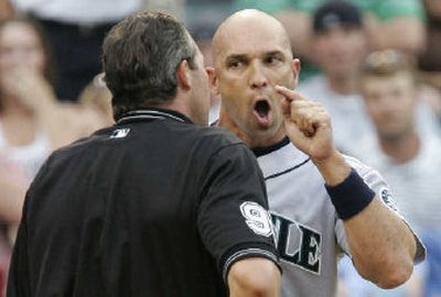 A rant from mild-mannered Raul Ibanez sparked the Mariners in their next game.
(Associated Press / The Spokesman-Review)